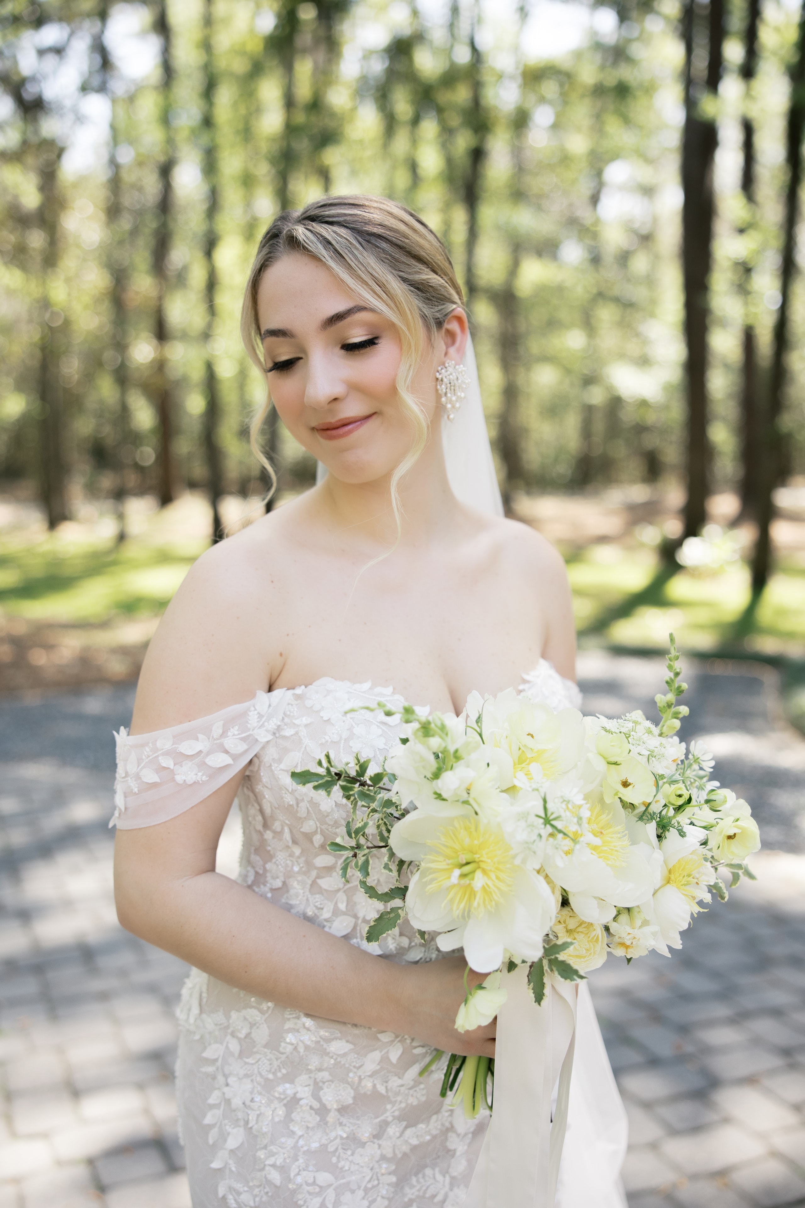 Bride with flower bouquet